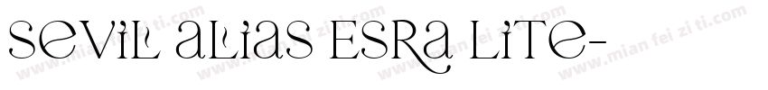 Sevil alias Esra Lite字体转换